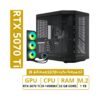 PC GAMING RTX5070ti, Intel i9 14th Gen, Ram 32GB, 1TB SSD ,liquid cooler,Supports WIFI 6E