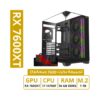 PC GAMING RX 7600 XT, Intel i7 14th Gen, Ram 16GB, 1TB SSD ,liquid cooler,WIFI