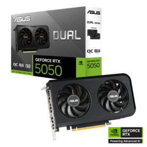 ASUS DAL 90YV0N72-M0NA00 Gaming Graphics Card, GeForce RTX5050, 8GB Memory, 2 Fans, Black