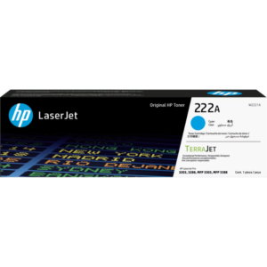 HP 222A Cyan Original LaserJet Toner Cartridge, W2221A