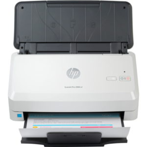 HP ScanJet Pro 2000 s2 Sheet Scanner, feed Scanner (6FW06A), Single Pass Duplex Scanning, A4 Scanning Speed up to 35 Pages/Min, White